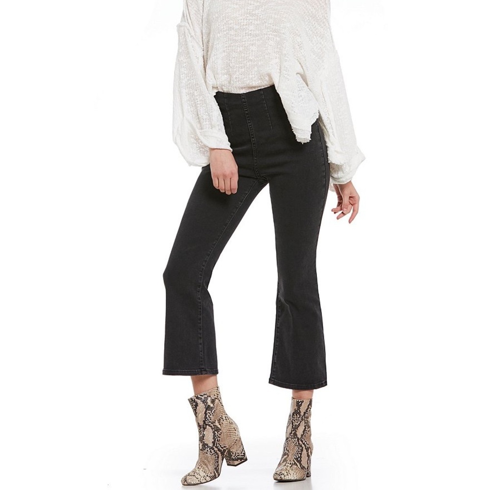 Free People High Rose Cropped Flare Jeans
